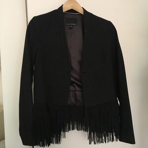 Banana Republic Black Fringe Blazer